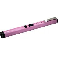 40,000,000 Volts Pen Stun Gun Flashlight with battery meter and pocket clip Pink