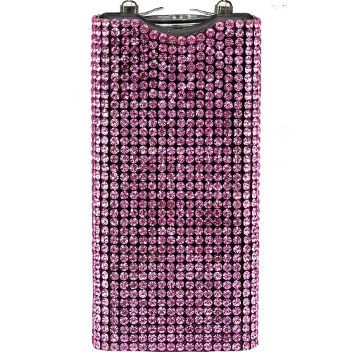 Rhinestun Keychain Stun Gun Pink