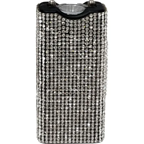 Rhinestun Keychain Stun Gun Silver